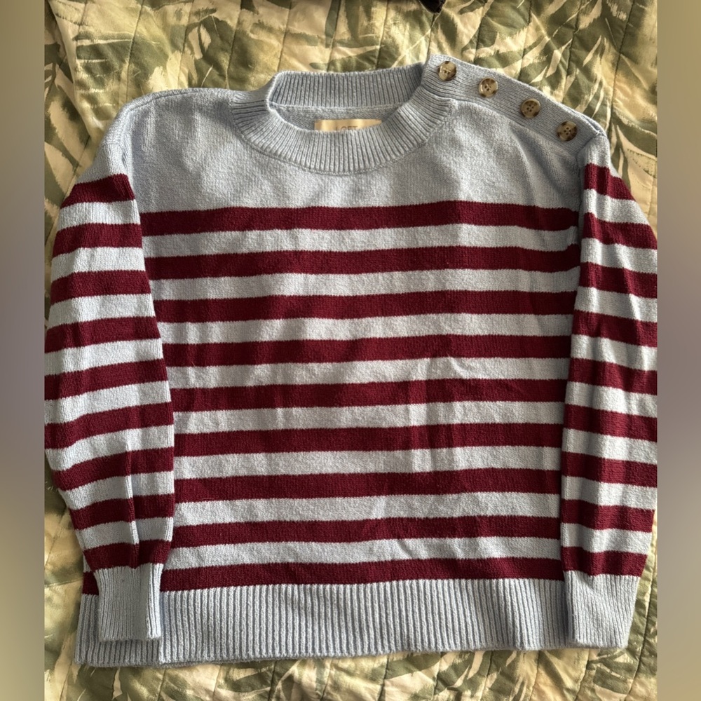 LOFT Shoulder Button Knit Sweater